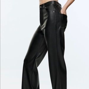 ZARA FULL LENGTH FAUX THE ‘90S LEATHER PANTS